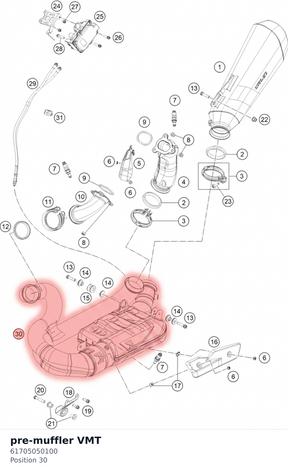 Diagram preview: pre-muffler VMT (61705050100)