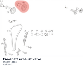 Diagram preview: Camshaft exhaust valve (79036110100)