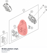 Diagram preview: Brake piston cmpl. (61713019000)