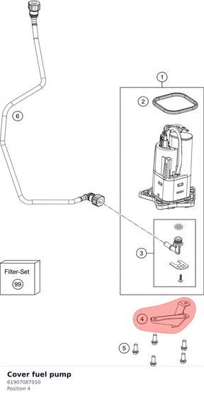 Diagram preview: Cover fuel pump (61907087010)