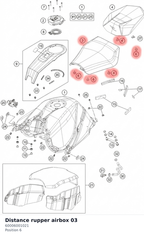 Diagram preview: Distance rupper airbox      03 (60006001021)