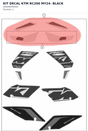 Diagram preview: KIT DECAL KTM RC200 MY24- BLACK (94608099500)