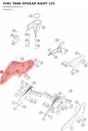 Diagram preview: FUEL TANK SPOILER RIGHT 125 (96008051000CCA)