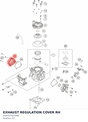 Diagram preview: EXHAUST REGULATION COVER RH (A42037007000)