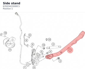 Diagram preview: Side stand (63503423000C1)