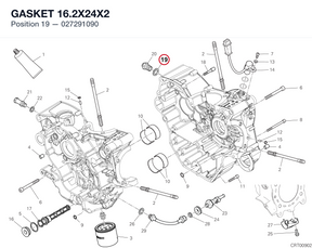GASKET 16.2X24X2 027291090 diagram position