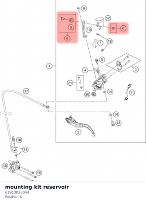 Diagram preview: mounting kit reservoir (61913028044)