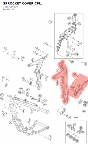 Diagram preview: SPROCKET COVER CPL. (72503096000)