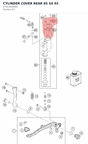 Diagram preview: CYLINDER COVER REAR 85 SX 03 (47013062000)