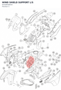 Diagram preview: WIND SHIELD SUPPORT L/S (60308008050)