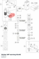 Diagram preview: Sticker WP warning 65x40 (52000143)