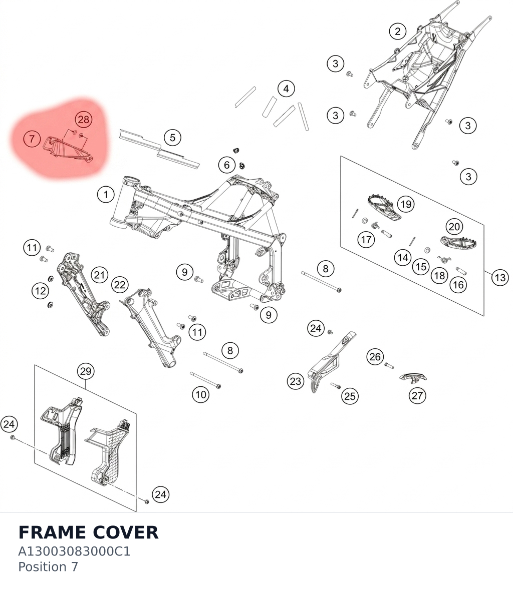 Diagram preview: FRAME COVER (A13003083000C1)