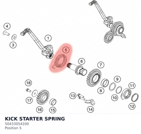 Diagram preview: KICK STARTER SPRING (50433054100)