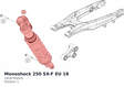 Diagram preview: Monoshock 250 SX-F EU 18 (18187R0501)