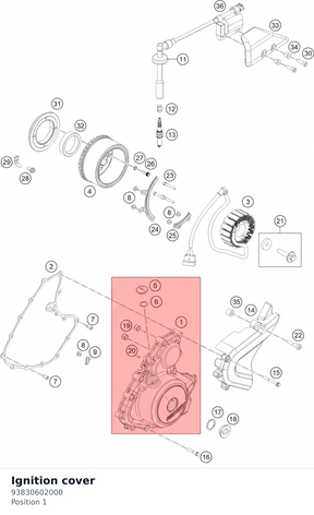 Diagram preview: Ignition cover (93830602000)
