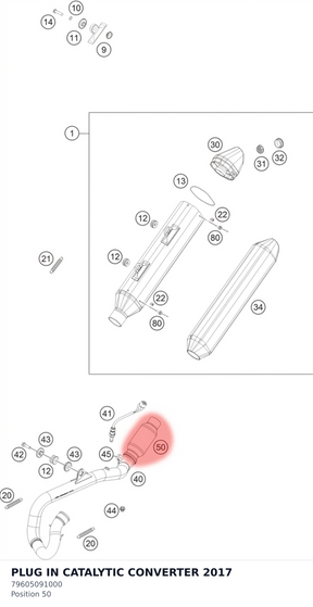 Diagram preview: PLUG IN CATALYTIC CONVERTER 2017 (79605091000)
