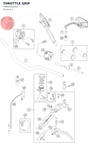 Diagram preview: THROTTLE GRIP (76002010000)