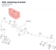Diagram preview: SAS retaining bracket (A62605025000)