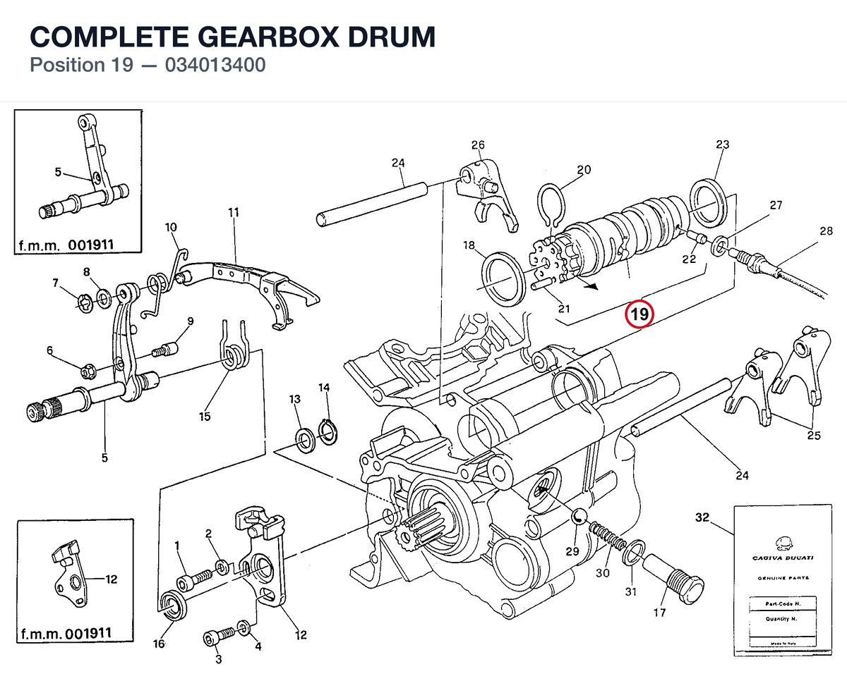 COMPLETE GEARBOX DRUM