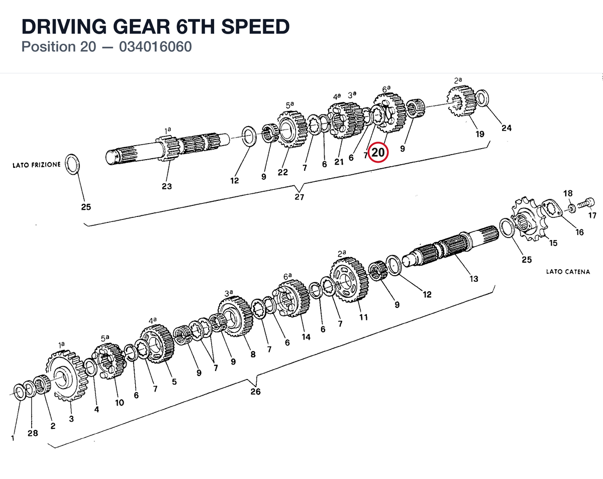 DRIVING GEAR 6TH SPEED