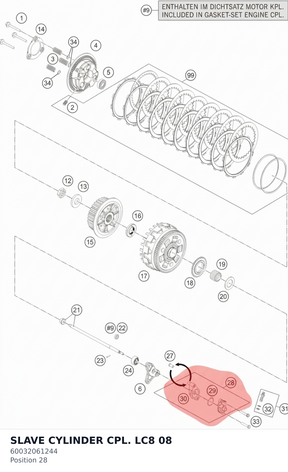 Diagram preview: SLAVE CYLINDER CPL. LC8 08 (60032061244)