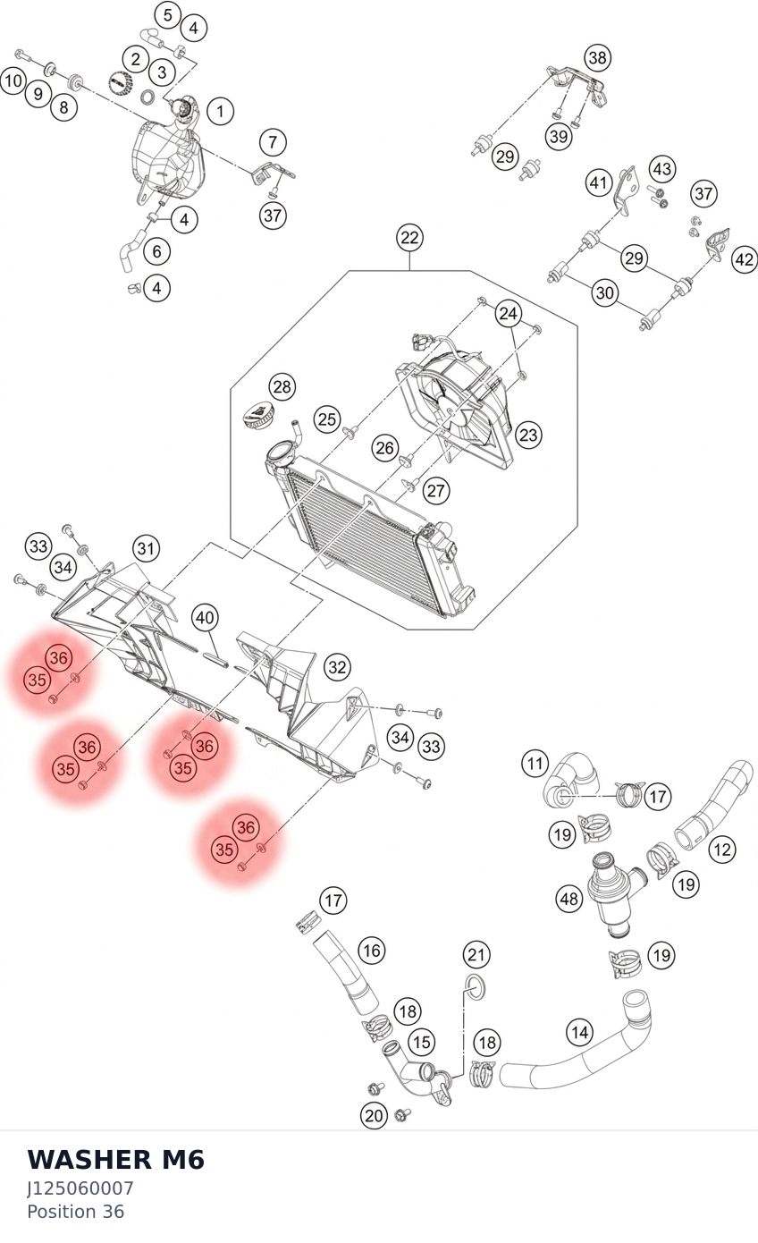 Diagram preview: WASHER M6 (J125060007)