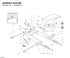 GASKET NYLON 036499710 diagram position