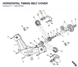 HORIZONTAL TIMING BELT COVER