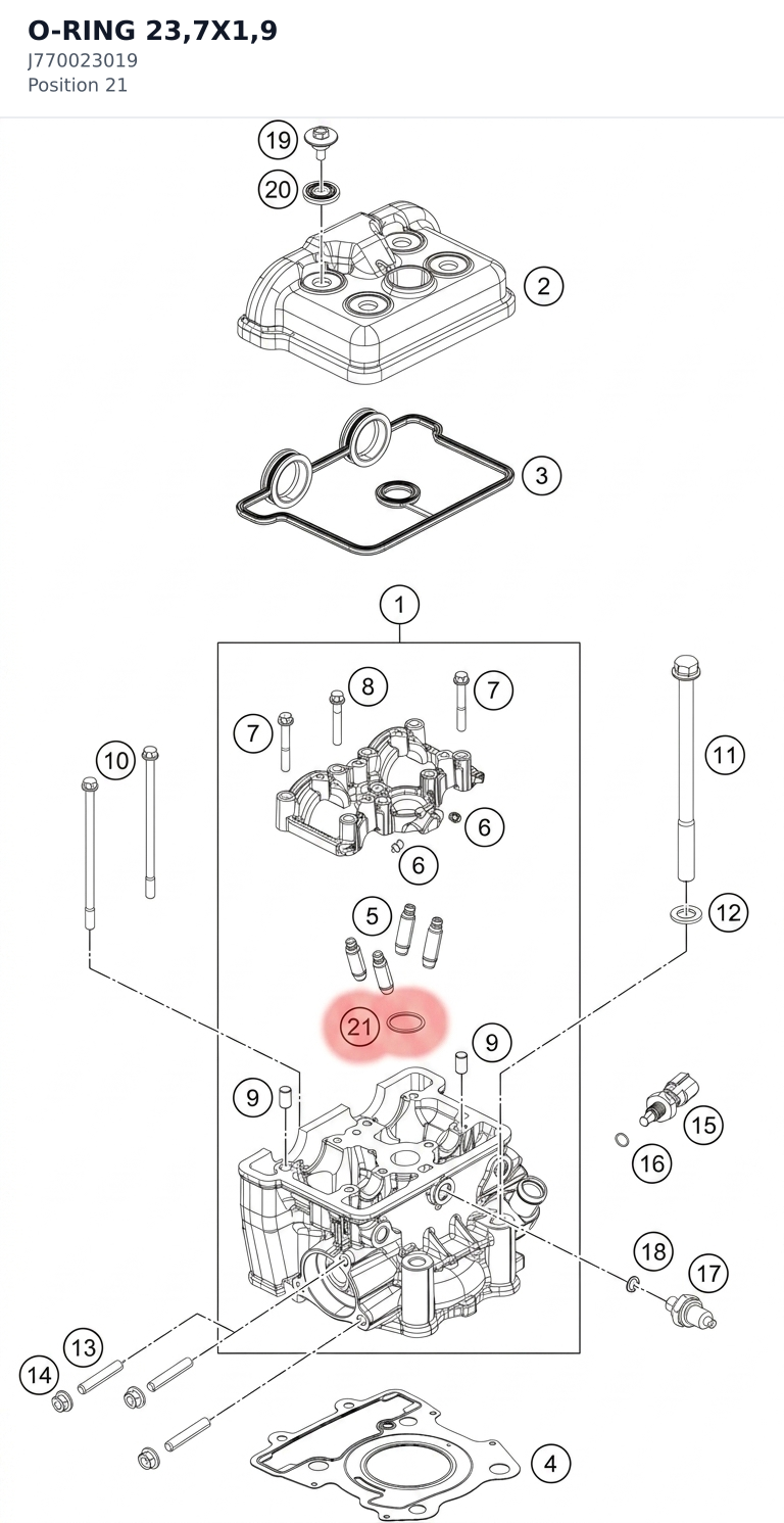 Diagram preview: O-RING 23,7X1,9 (J770023019)