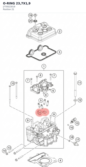 Diagram preview: O-RING 23,7X1,9 (J770023019)