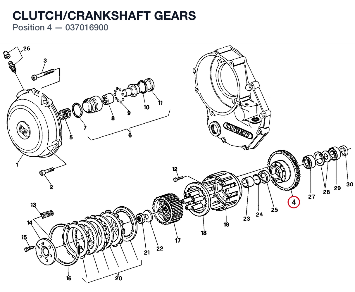 CLUTCH/CRANKSHAFT GEARS