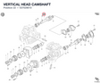 VERTICAL HEAD CAMSHAFT