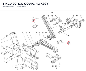 FIXED SCREW COUPLING ASSY 037029350 diagram position