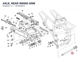 AXLE, REAR SWING ARM