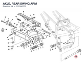 AXLE, REAR SWING ARM