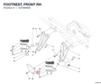 FOOTREST, FRONT RH