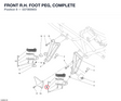 FRONT R.H. FOOT PEG, COMPLETE 037069955 diagram position