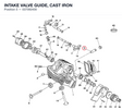 INTAKE VALVE GUIDE, CAST IRON