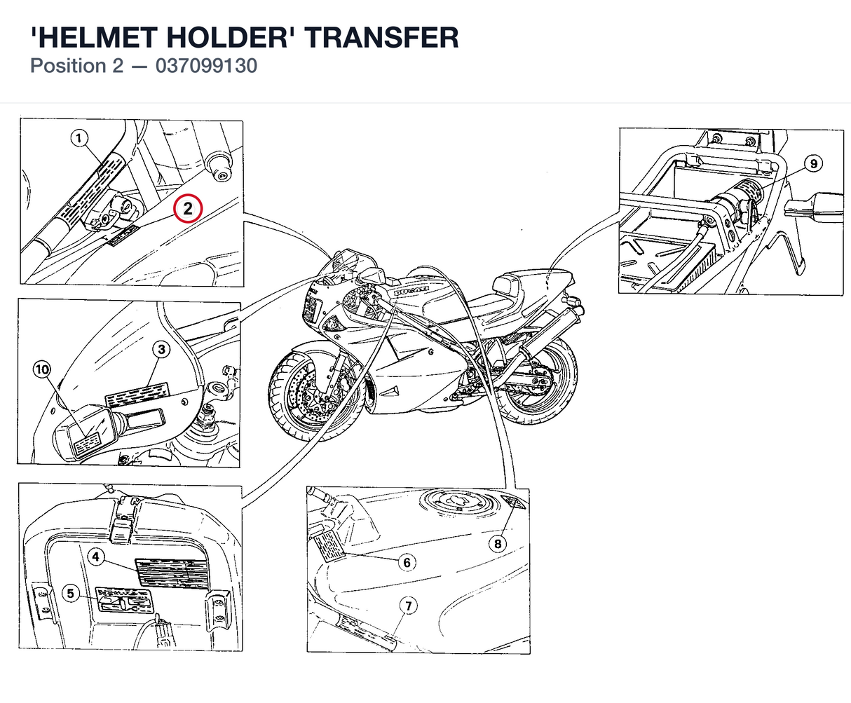 'HELMET HOLDER' TRANSFER