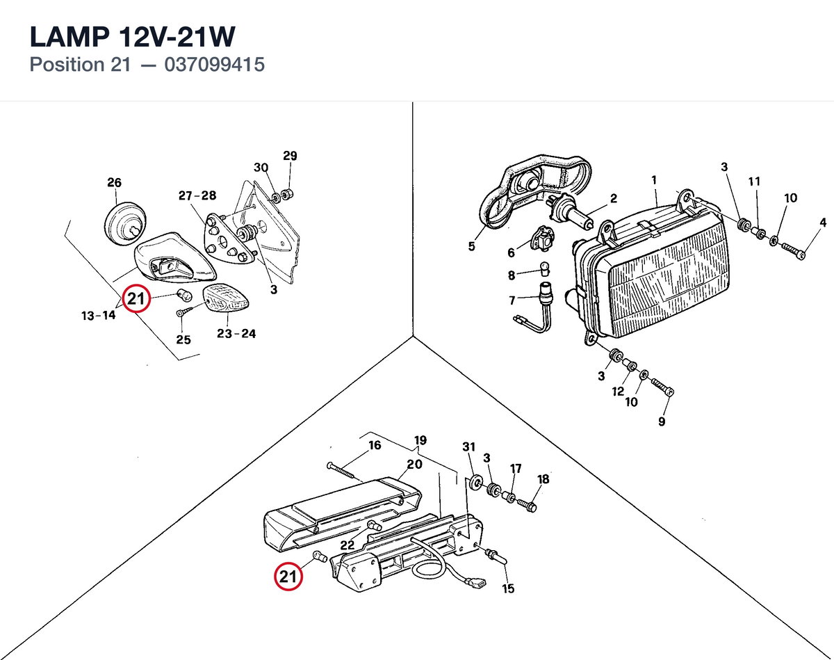 LAMP 12V-21W