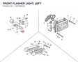 FRONT FLASHER LIGHT, LEFT