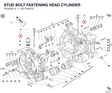 STUD BOLT FASTENING HEAD CYLINDER 037749270 diagram position