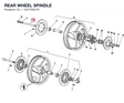 REAR WHEEL SPINDLE