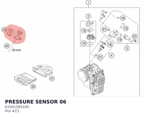 Diagram preview: PRESSURE SENSOR 06 (61041085100)