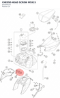 Diagram preview: CHEESE-HEAD SCREW M5X15 (J031050153)