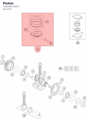 Diagram preview: Piston (76630007300 II)