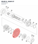 Diagram preview: IDLER 6. GEAR               07 (75033006000)
