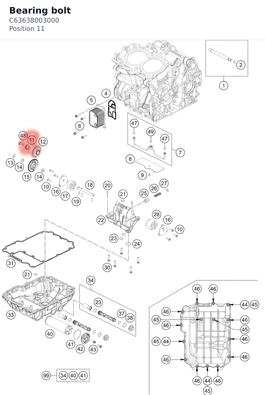 Diagram preview: Bearing bolt (C63638003000)