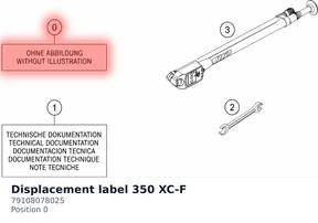 Diagram preview: Displacement label 350 XC-F (79108078025)
