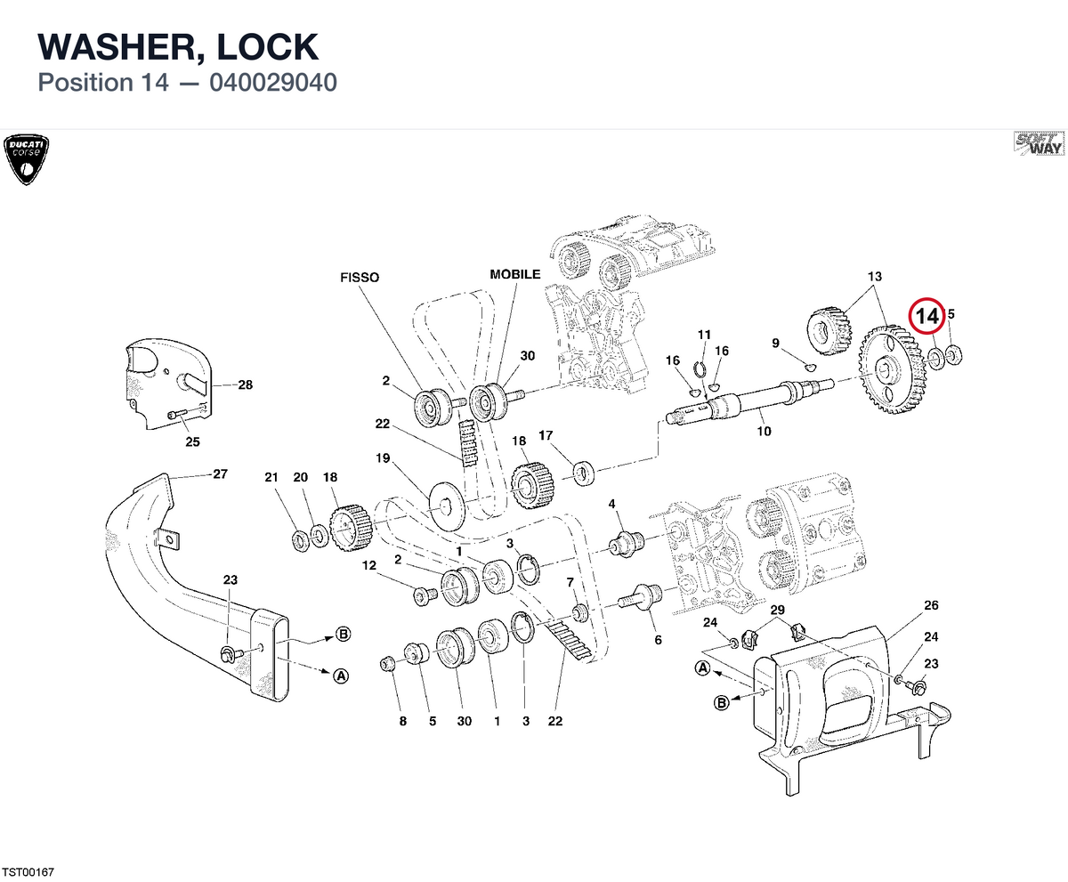 WASHER, LOCK 040029040 diagram position